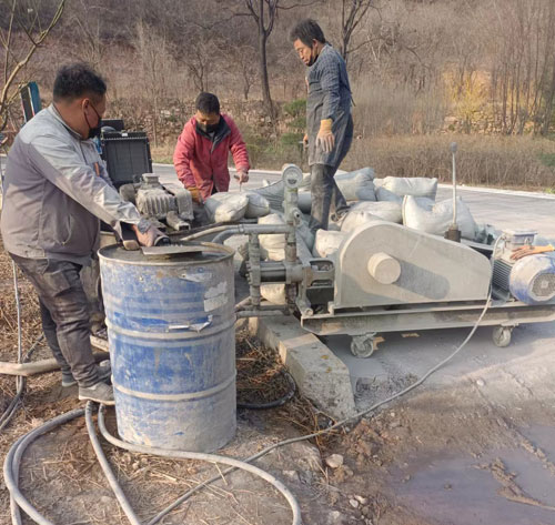 洋浦经济开发区路面下沉注浆